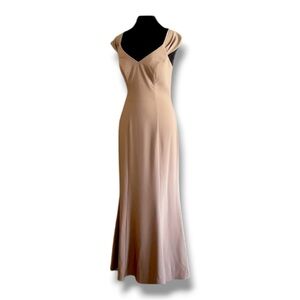 Bari Jay Bridesmaid maxi Dress style 1980 Deep Mocha size 8
